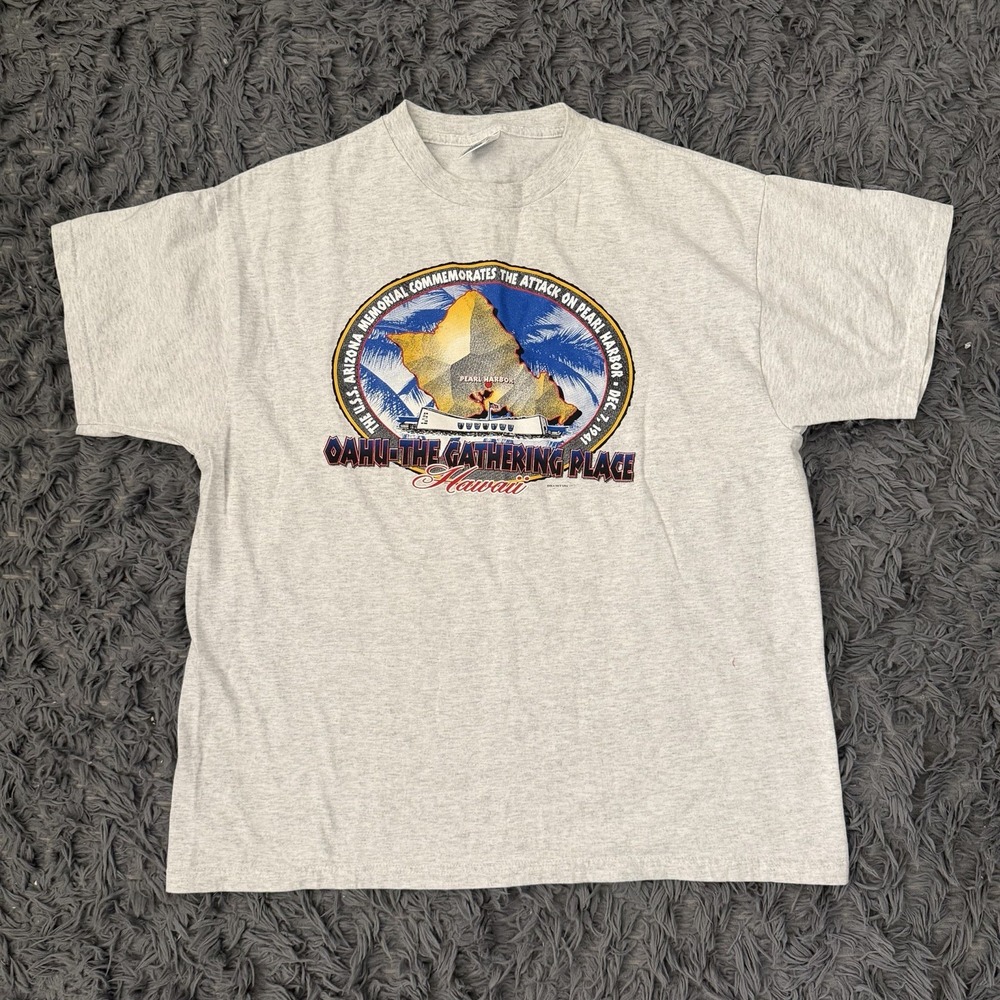 Vintage Pearl Harbor Hawaii Memeorial Shirt Men's Size Xl 90s USA